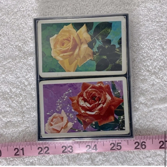 Vintage  Rose Flower Two Deck Playing Cards - Picture 8 of 9